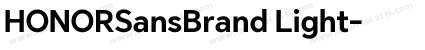 HONORSansBrand Light字体转换